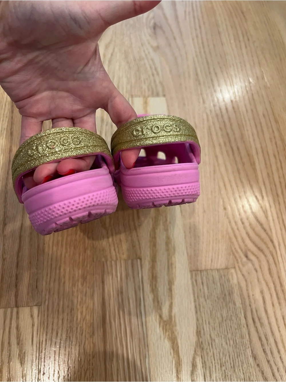 Crocs - Pink Disney Princes light up theme size C10